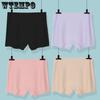 4Pcs/Set Ice Silk Seamless Safety Underpants Large Size Panties Solid Color Boxer Briefs Women's Sports Boxer