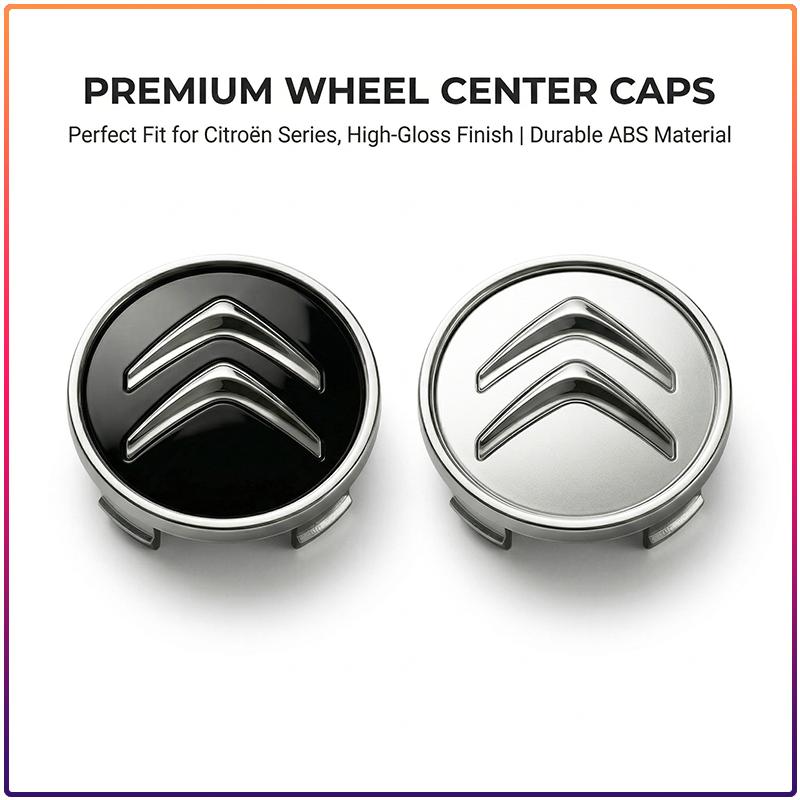 4Pcs 60MM Car Wheel Center Hub Caps Replacement Wheel Hub Emblem For Citroen C1 C2 C3 C4 C5 C6 C8 C4L DS3 DS4 DS5 LS DS6 Picasso