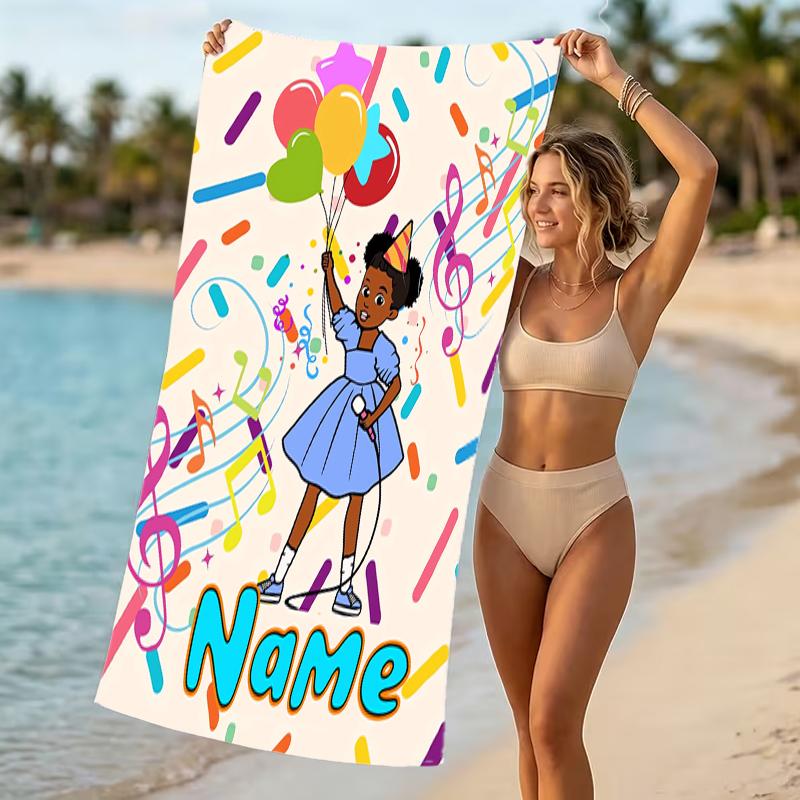 Customizable personalized beach towels Gracies Corner themed designs.Suitable for the beach, yoga, sports;ideal as beach accessories