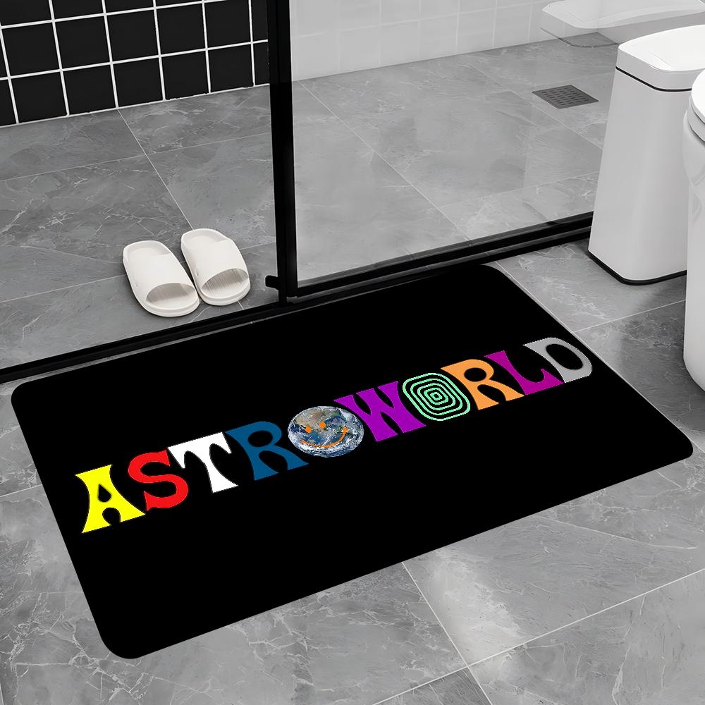 Travis Scott Astroworld Room Mats Anti-slip Absorb Water Long Strip Cushion Bedroon Mat Welcome Doormat