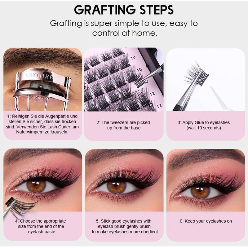 Накладные пучки ресниц, отдельные кластеры, наращивание ресниц, сегментированные накладные ресницы из искусственной норки, натуральные мягкие