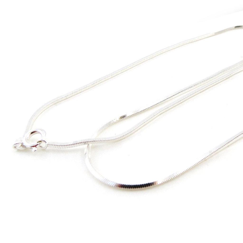 Les Trésors De Lily [C7297] - Silver Chain 'Square Diamond Snake' 45 Cm 1. 4 Mm