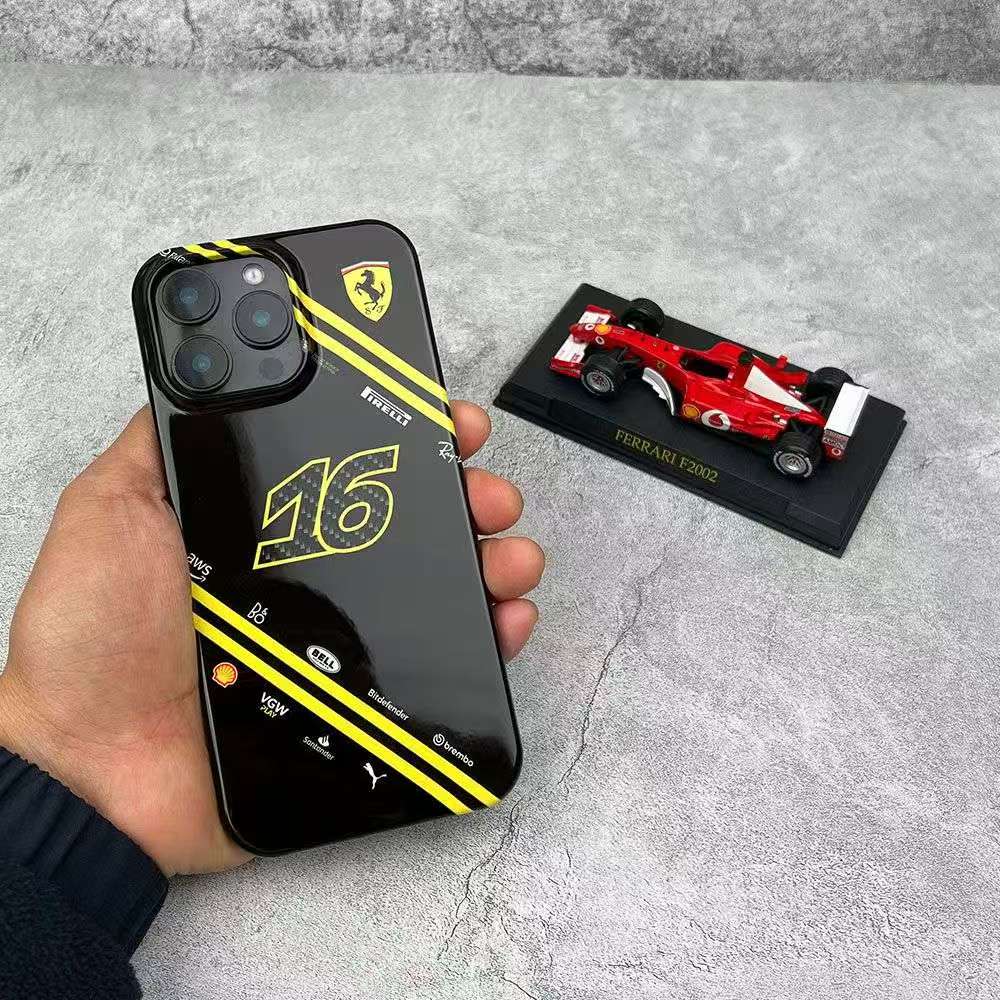 Чехол для телефона iPhone 16 15 13 14 12 Pro Max Mini 8 XR XS 16 Plus 15Pro MAX Телефон для Ferrari Hamilton 2025 Leclerc CL16 Racing