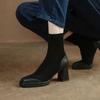 Женские сапоги на высоком каблуке в европейском и американском стиле, сексуальные эластичные сапоги для женщин, новинка 2024 года, тонкие сапоги без застежек для женщин