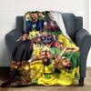 Brazilian Football Legend printed flannel breathable and warm blanket, a stylish home gift, suitable for home, office and bedspread use. 15a133