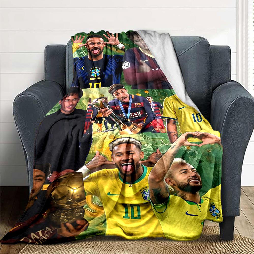 Brazilian Football Legend printed flannel breathable and warm blanket, a stylish home gift, suitable for home, office and bedspread use. 15a133