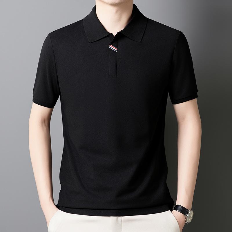 Мужская рубашка поло с коротким рукавом, простая, атмосфера, деловой кэжуал