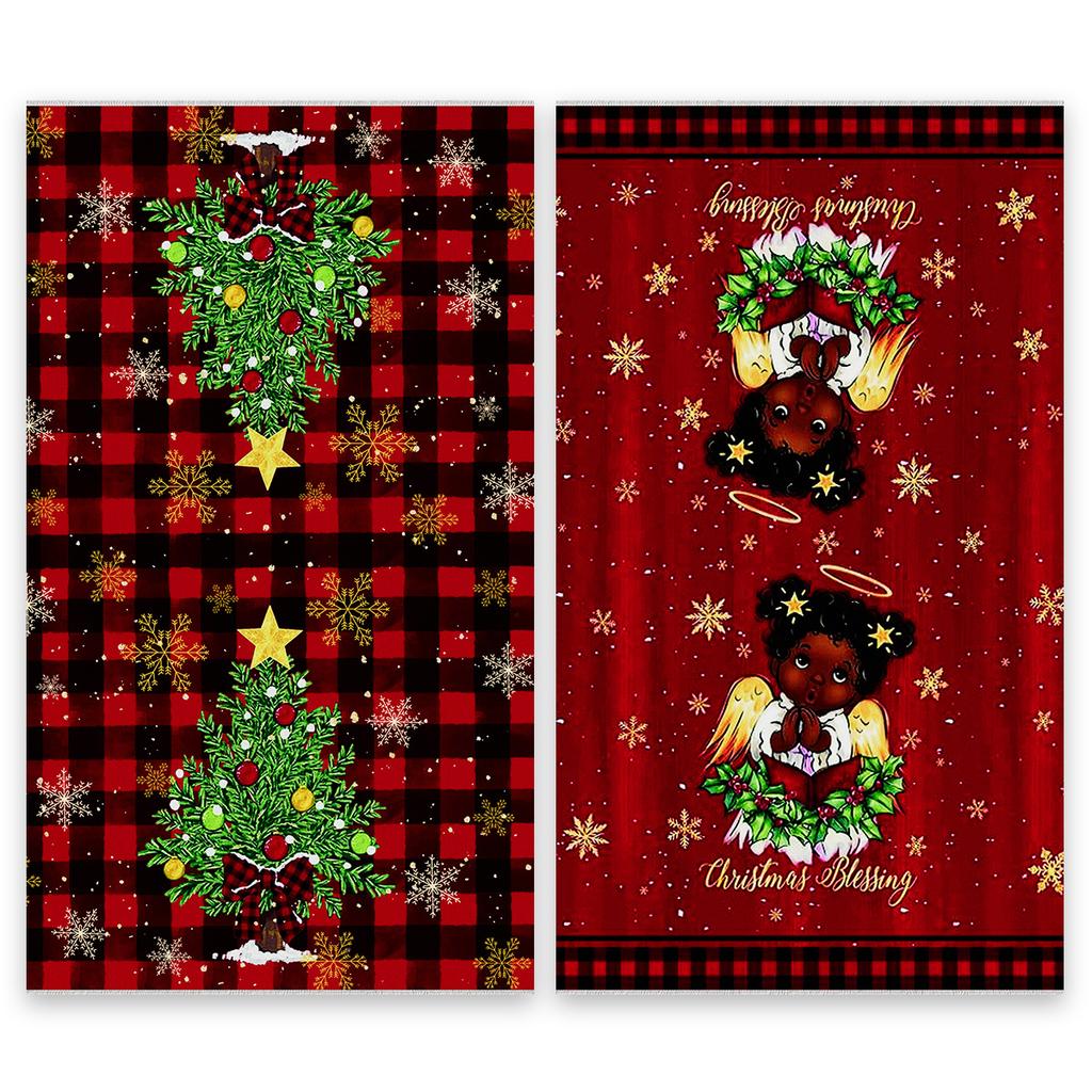 Cross-border New Product Hot-selling Models, Christmas Day Printed Towels, Kitchen Water-absorbing Small Towels, Hand Towels, To Customize