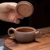 Чайник из грубой необработанной глины, чайный сервиз ручной работы, одиночный чайник, маленький чайник объемом 120 куб. см.