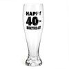 Happy Birthday Pilsner Glass (40th)