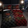 3pcs Black Red Bedding Set King Queen Rrown Printed Cozy Duvet Cover Set King Queen Twin Single Size Birthday Gift Bedroom Decor