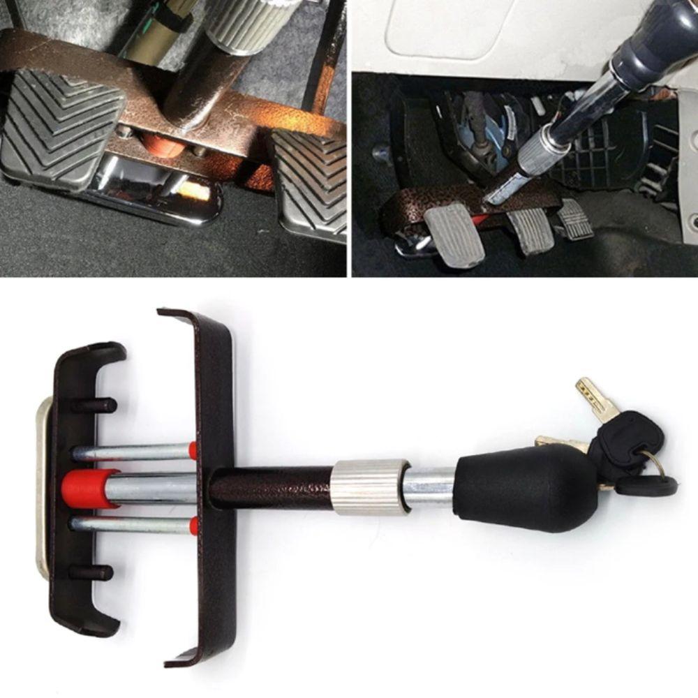Stainless Brake Pedal Lock All-Metal Anti-Theft Lock Locking Tool Car Clutch Lock Safety