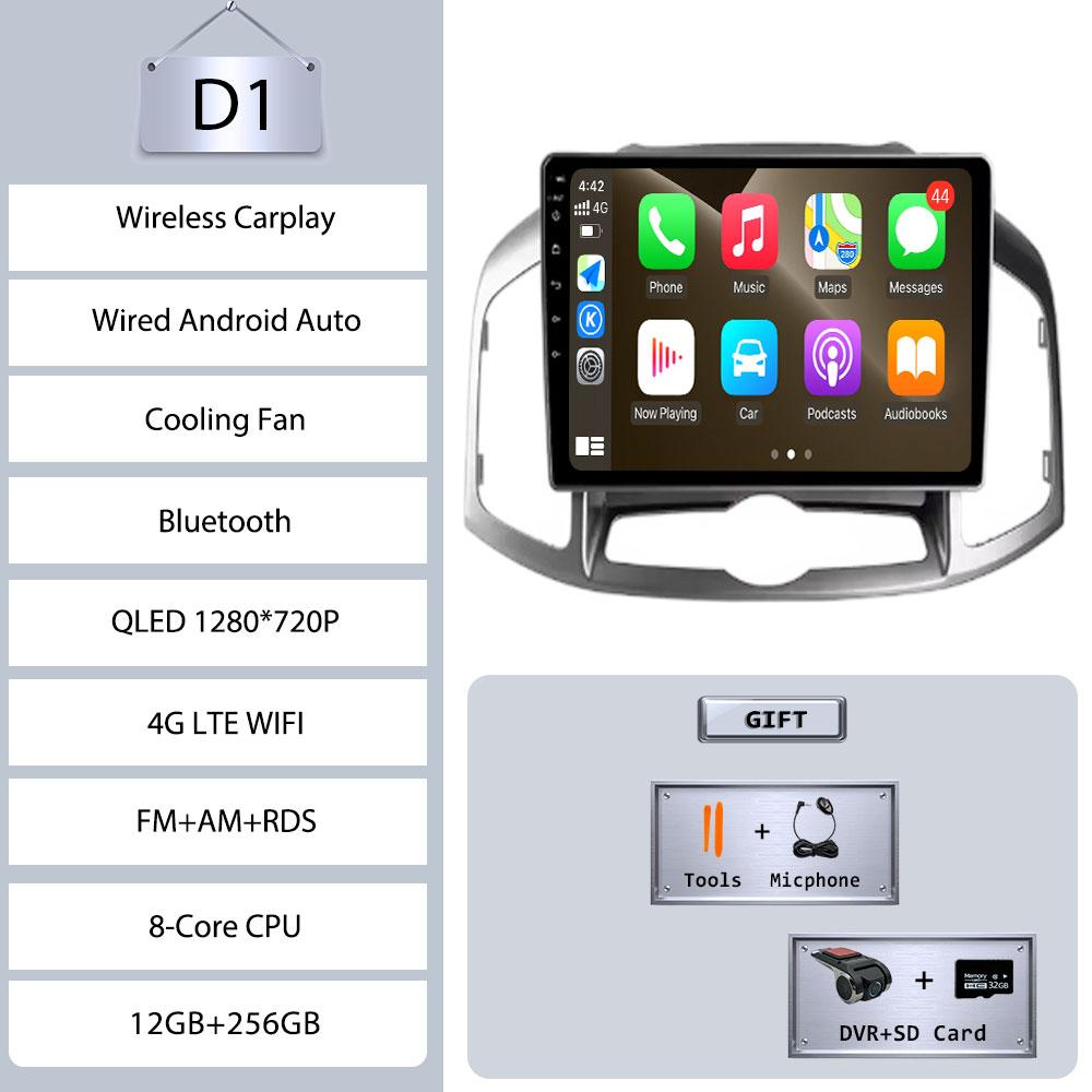 Автомагнитола 10 дюймов для Chevrolet Captiva 1 2012 - 2017 Android 16 Carplay GPS Навигация Bluetooth FM 4G Мультимедийный плеер