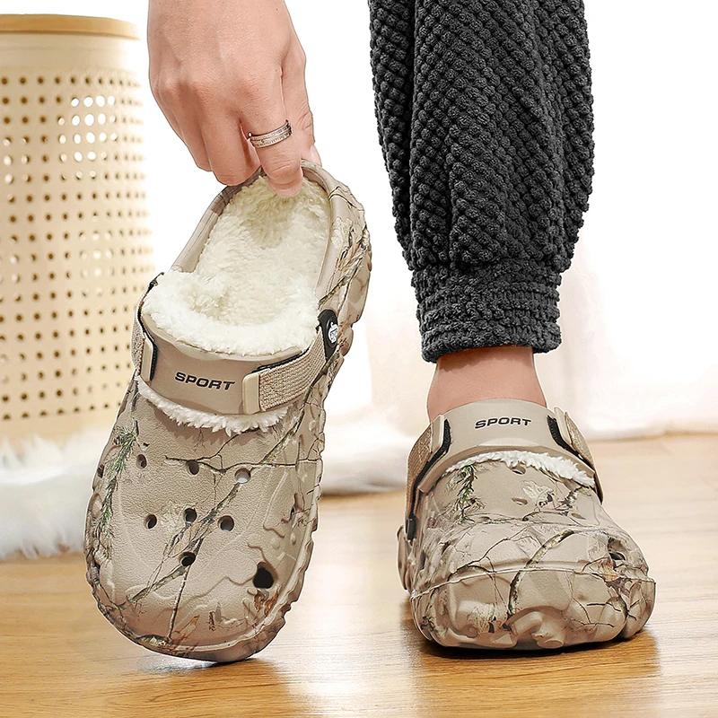 Зимние пляжные тапочки мужские 2025 мужские зимние сандалии для мужчин на открытом воздухе скользящие сандалии мужские садовые туфли мужские летние сабо Zapatillas