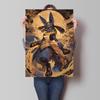 Hot Selling Anime Pokemon Lucario High Quality Retro Canvas Poster HD Printing Home Living Room Decor Holiday Gift Classic