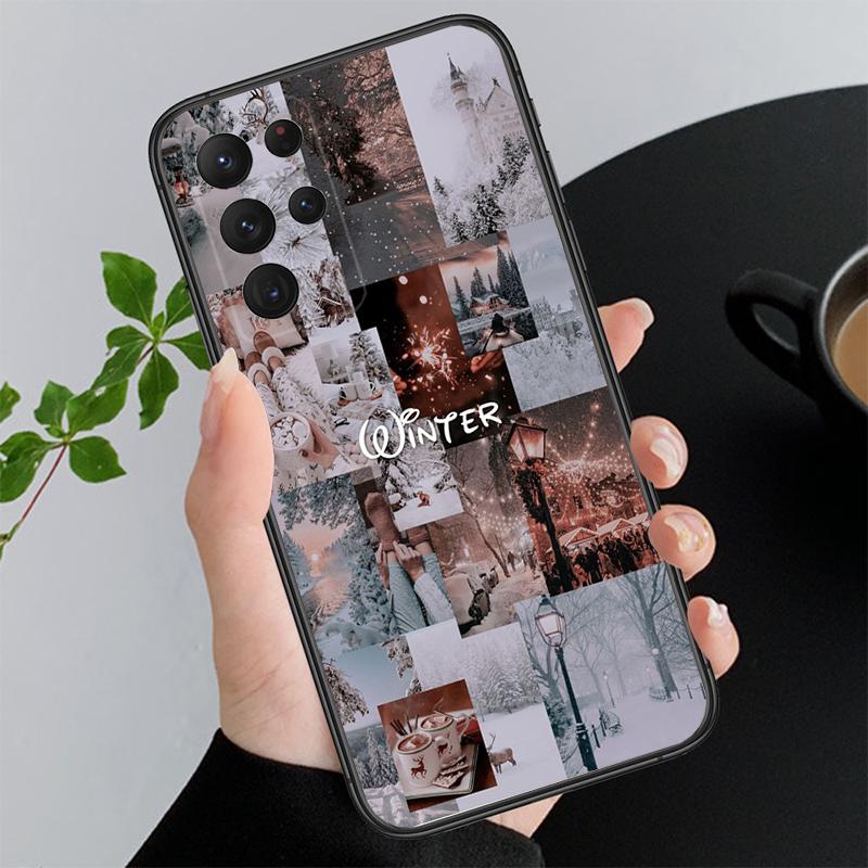 Чехол для телефона Samsung A55 A16 A56 A36 A35 A15 A53 A54 A33 A34 A25 A05S A52 A52S A14 A24 A26 A71 Зимний Рождественский