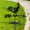 Weathervane Wind Direction Indicator 13inch Width Weathercock Rooster Ornament Animal Metal Weather