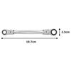 TONE Double Head Ratchet Box Wrench Width Across Flats 11 X 13 Mm RMFW-1113