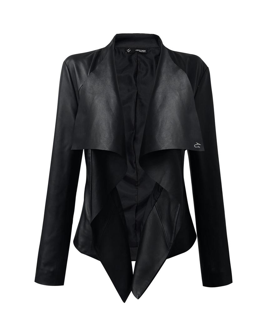 Urbanunique Label Shadow Drape Lambskin Jacket