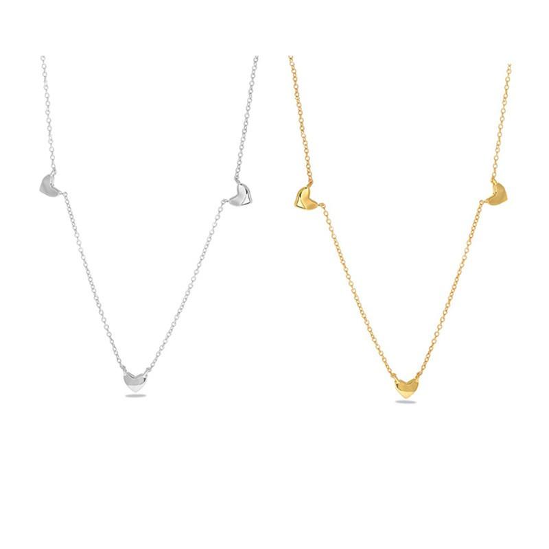 Tiny Heart Choker Necklace Dainty Layered Chain Women Daily Wear
