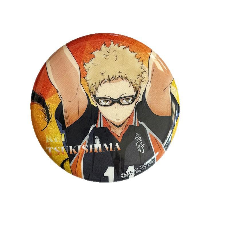 Официальный Haikyuu!! Двойной вспых Хината и Кагеяма Круглая значок Жестяная пластина
