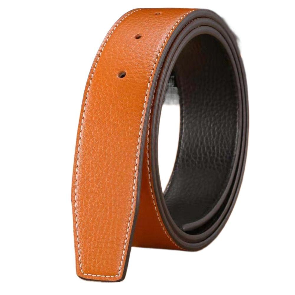 Replace Strap Trouser Jeans Belt Decor Leather Belt Strap No Buckle Belt Waistband Genuine Leather