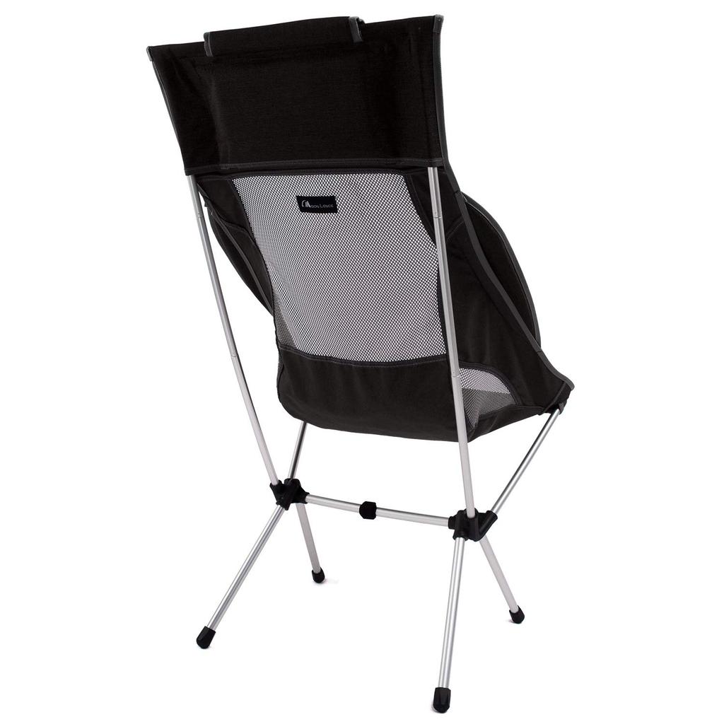 MOON LENCE Outdoor Camping Chair with Backrest, Compact, Ultra-Lightweight, Foldable, with Storage Bag, Easy to Carry, 180kg Weight Capacity (Black)