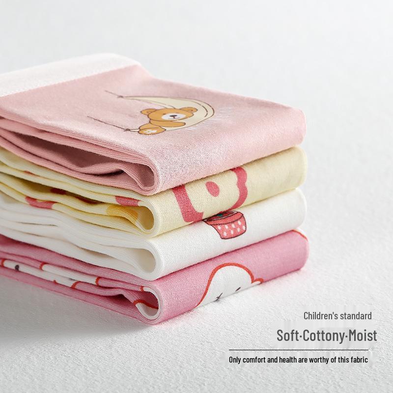 Антибактериальные трусы-боксеры из чистого хлопка для девочек - Маленький, Средний, Большой (Корейский стиль)