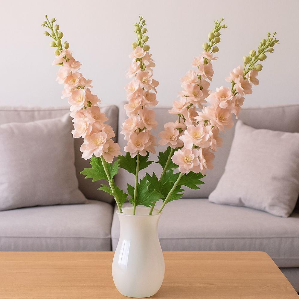 72cm Artificial Delphinium Flower Lifelike Simulation Flower Delphinium Stem  Wedding Bouquet