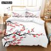 New 3D Plum Blossom Sakura Bedding Sets Duvet Cover With Pillowcase  Children  Twin Full Queen King Bedclothes