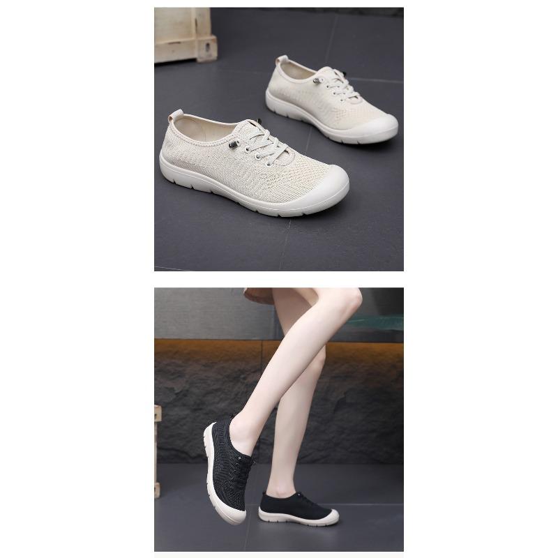 Женские дышащие слипоны в пекинском стиле, легкие и гибкие, удобные балетки для ходьбы, повседневная текстильная обувь с нескользящей подошвой для женщин