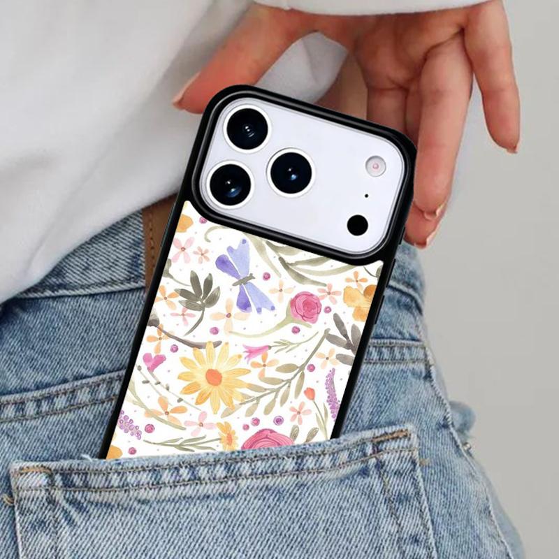 Чехол для телефона с узором «Стрекоза» для iPhone 16e 15 14 13 12 17 Pro Max Plus Air 17pro Защитный чехол Coque