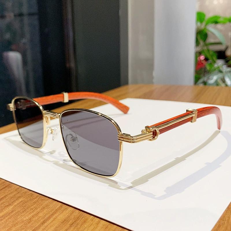 Men Women Metal Frame Sunglasses Fashion Square Black Lenses Sunglasses Fashion Accessories