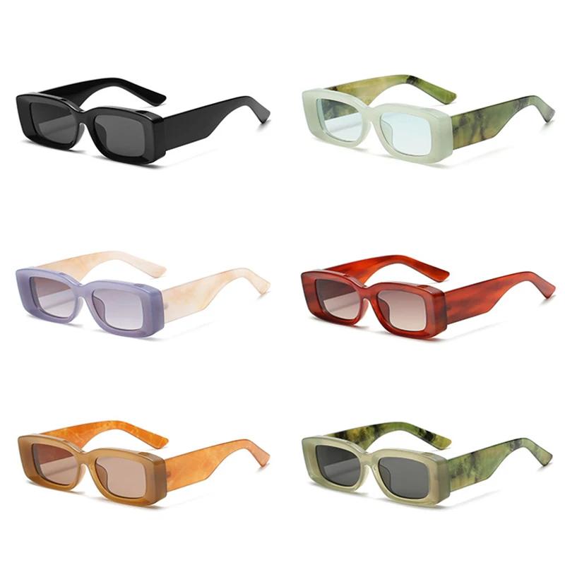 JNPCX Модные прямоугольные женские солнцезащитные очки желеобразного цвета, ретро мужские градиентные очки, защита от ультрафиолета UV400