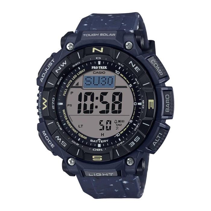 Мужские часы Casio Pro Trek PRG-340SC-2JF Climber Line с питанием от солнечной энергии - Темно-синие