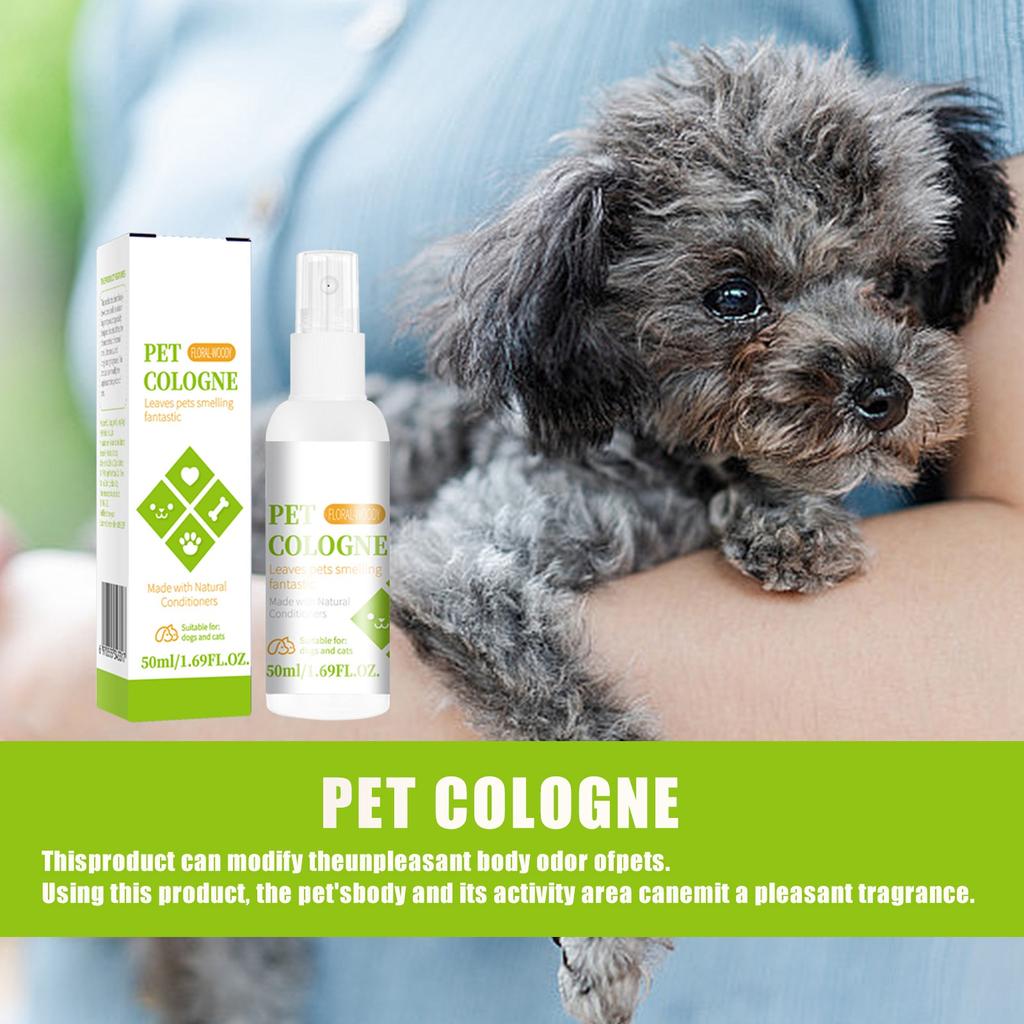 Спрей для питомцев, Кондиционирующий и Дезодорирующий, Парфюм для удаления запаха питомца для всех типов шерсти, 50 мл/1,69 унции