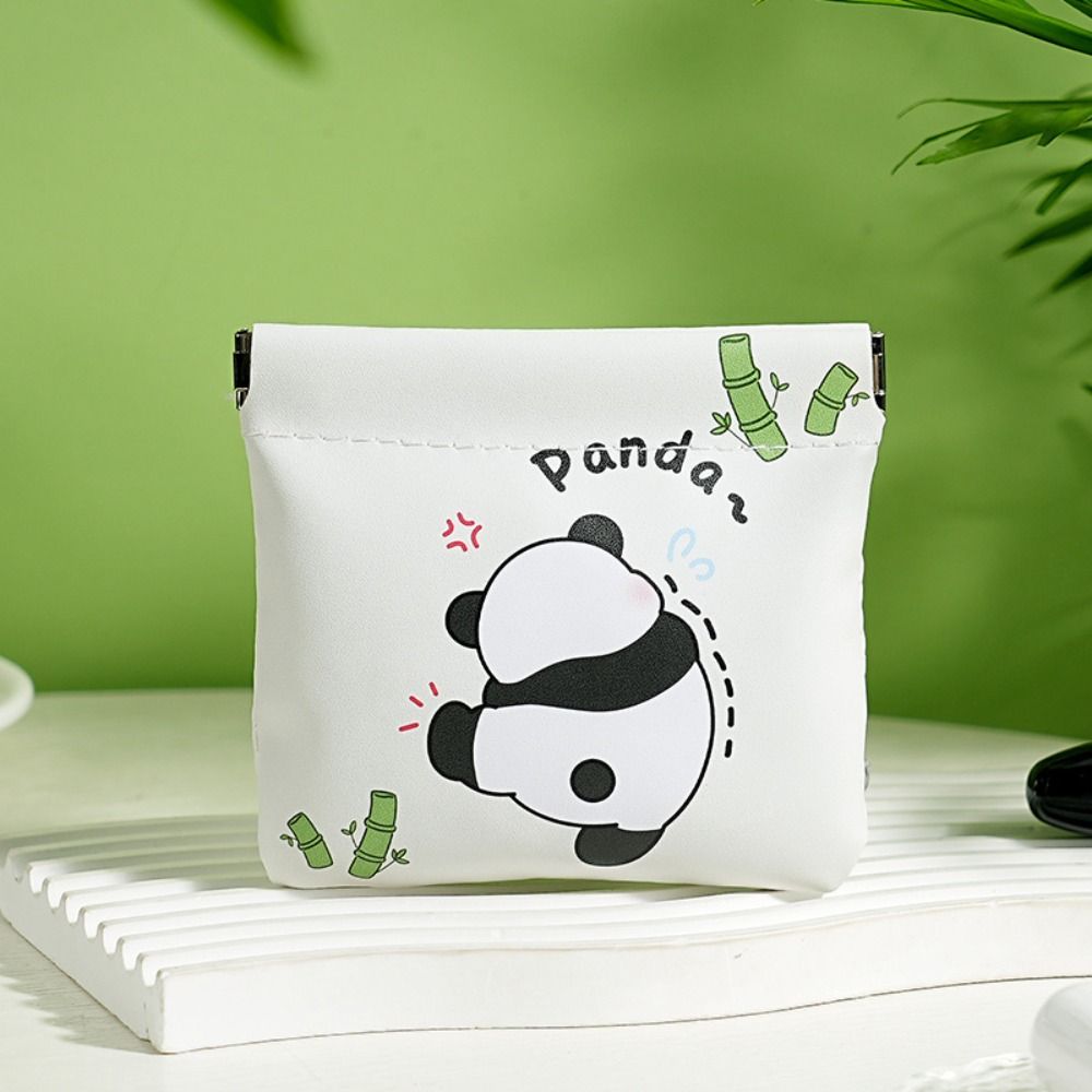 Leaf Spring Bag Lipstick Storage Bag Panda Glasses Bag Simple Makeup Bag Travel