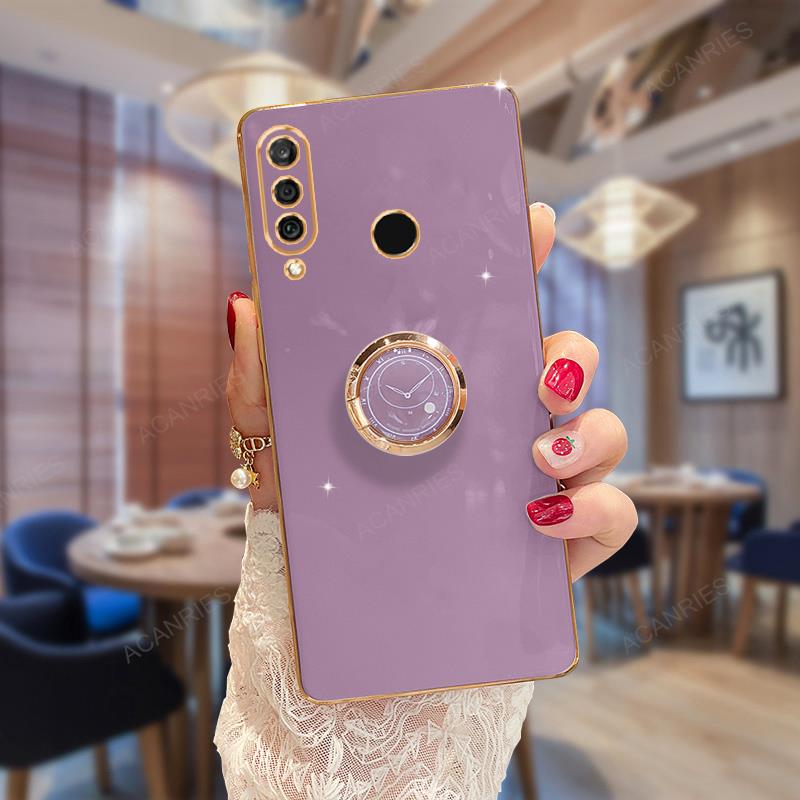 P30lite P30pro Роскошный чехол-держатель с покрытием для Huawei P30 Lite P40 P20 P 20 30 Smart Pro Plus 2019 Подставка Силиконовая задняя крышка