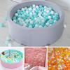 100Pcs Ball Pit Balls Thickened Eco-friendly Smooth Reusable Bite-resistant Hand-on Ability PE Material Macaron Color Pit Balls Kindergarten Toy