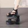 Fashion Block Heel Zip Women's Sandals Wholesale Designer Chic and Elegant Shoe Comfort Luxury Summer 2025 Comfortable Ladies Shoes Sale