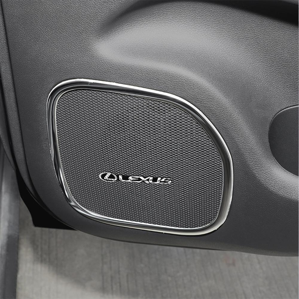 crwxnp1 2/4Pcs Car Audio Sound Speakers Stickers Decals Interior Accessories For Lexus LS LC IS350 ES300h ES300 IS250 IS220d GS350 NX300