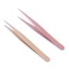 1pc Stainless Steel Straight Nail Art Tweezer Rhinestone Picker Nail Decoration Picking Tool Rose Gold Champaign