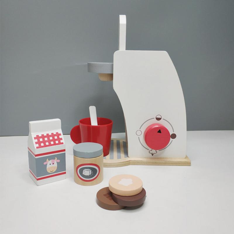 Деревянный детский кухонный игрушечный набор, имитация посуды, кухонная машина, детские игрушки для раннего развития