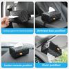 Car Mounted Tissue Box, Checkered Leather Wear-Resistant Tissue Box, Car Seat Backrest Sunshade Suspension Tissue Bag