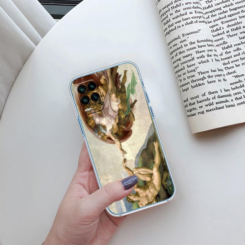 Fresco Adam Sculpture Phone Case for LG K22 K30 K40 K40S K41 K42 K50 K50S K51 K51S K52 K61 K62 K71 K92 Q60 Q61 V40 V50 V60