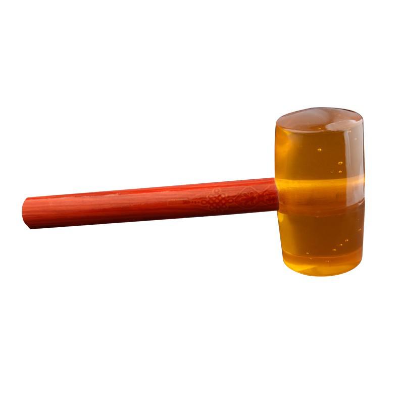 Прозрачный резиновый молоток с деревянной ручкой — идеально подходит для укладки плитки, мрамора и пола