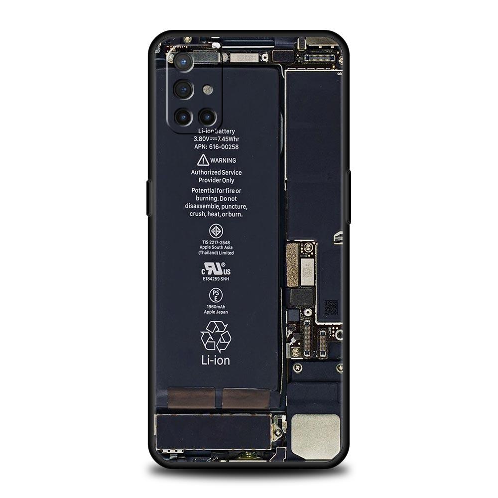 Чехол-накладка с рисунком печатной платы для OnePlus 12R 9R 12 11 10 Pro 9 8 7 7T 8T 10T 9RT Nord 2T N10 N200 CE 2 5G Черный