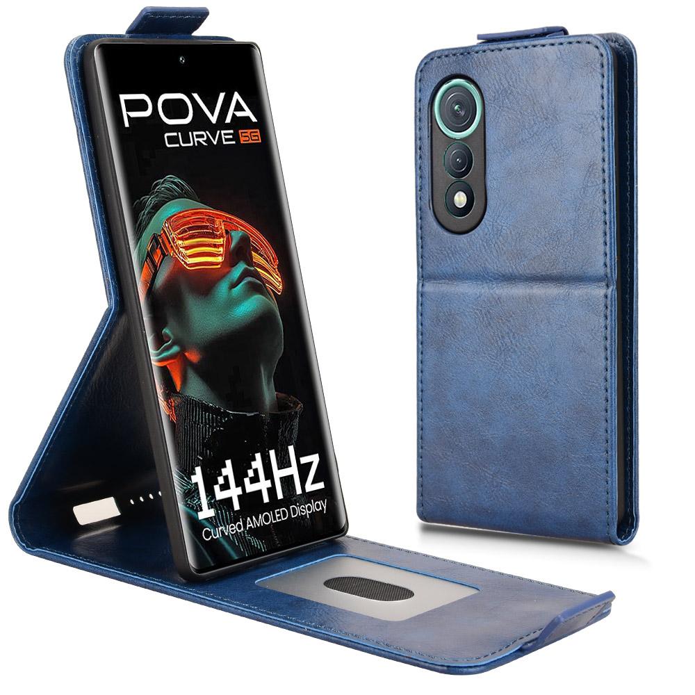 For TECNO Pova Curve 5G LJ8k Stand Case Magnetic Clasp Vertical Flip Leather Phone Cover with Card Holder