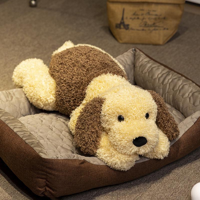 Двухцветная кудрявая собачка плюшевая игрушка милое животное плюшевая подушка украшение для гостиной подарок на день рождения плюшевая собачка для девочек диванная подушка