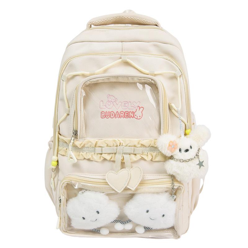 Школьная сумка в стиле Schoolbagins высокая стоимость студенческая школьная сумка женская корейский студенческий стиль двухсекционный рюкзак балетный стиль кружевная косметичка